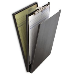 Saunders 10117 Top Opening Black Vinyl A-Holder 8.5&#034; x12&#034; Clipboard Compartment