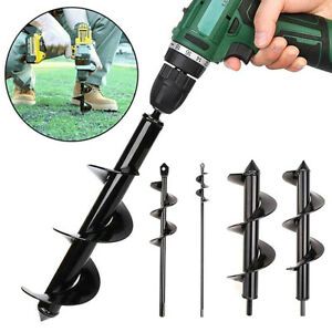 Planting Auger Spiral Hole Drill Bit Home Yard Garden Earth Bulb Planter Digger.
