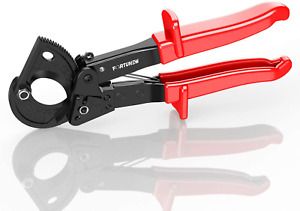 Fortunew Cable Cutter, Aluminum Copper Cable Cutter Wire Cutter, Ratchet Heavy D
