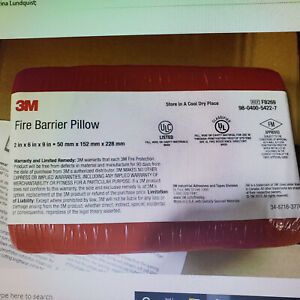 3M FB269 Fire Barrier Pillows (1 box of 16) Size 2&#034; x 6&#034; x 9&#034;  New in box