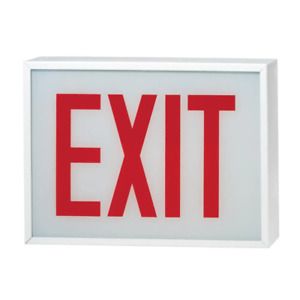 Sure-Lites Exit Sign 3-Watt Battery Hardwired Powered Amber Integrated LED