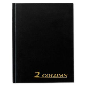 Adams ARB8002M Account Book, 2 Column, Black Cover, 80 Pages, 7 X 9 1/4