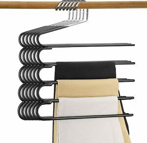 DOIOWN Pants Hangers Multi-Layer Jeans Trouser Hanger Space Saving Open...
