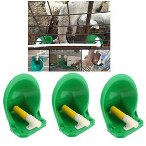 3 Packs Automatic Water Dispenser + Plastic Valve for Livestock Goat Calves