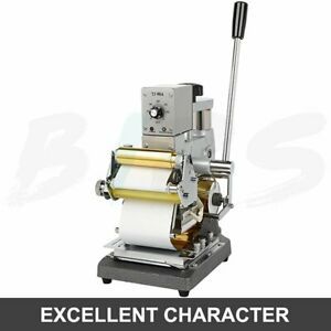 110V Hot Stamping Machine Manual Embossing For Leather Plastic Woodenware New