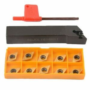 Turning Tool Holder Tool W/ T15 Wrench 16x100mm DCMT11T304 UE6020 Blade
