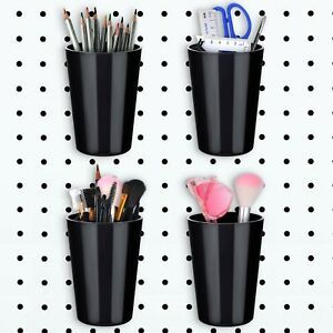 4 Pieces Pegboard Bins Pegboard Cups Plastic Pegboard Parts Storage Workbench...