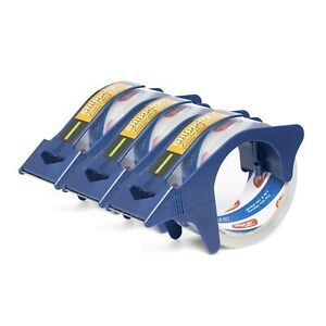 Heavy Duty Packing Tape with Dispenser Clear Noiseless Packaging Tape 1.9 inc...