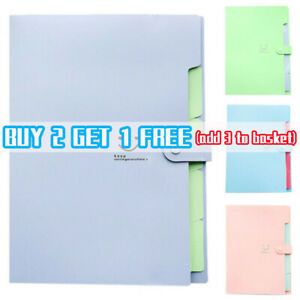 A4 Document File Folder Bag Bill Pouch Holder Fastener Office Supplies Organizer