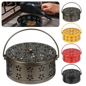 Portable Retro Iron Home Decor Mosquito Coil Holder Incense Burners Fireproof