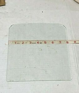 Vintage 2 pcs  PROJECTOR  STAGE GLASS 8&#034; x 8 1/4&#034; hand rounded top corners