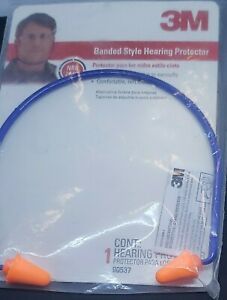 3M Safety Band Style Hearing Protector for Work - Blue Band, Orange Plugs