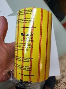 Monarch 1100 Series Senso Labels CLEARANCE Yellow &amp; Red Store Tag x 7 Rolls