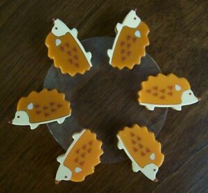 Hedgehog Paper Clips Set of 6 Plastic Hedgehog Clamps Spring Clamps