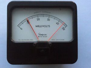 Simpson 29XA, 50mV, Meter, Two relays needles, NOS stock