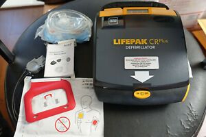Physio-Control Lifepak CR Plus AED+ TWO New Pads, Battery, Carry Case,1 YR WRNTY