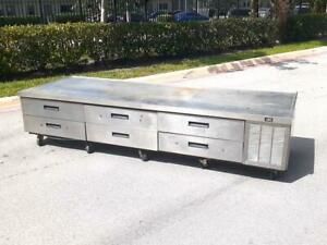 110&#034; Delfield Refrigerated Chef Base Lowboy Cold Cooler Fridge Refrigerator