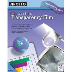Apollo Laser, Inkjet Transparency Film - Clear - 50 / Box CG7070  - 1 Each