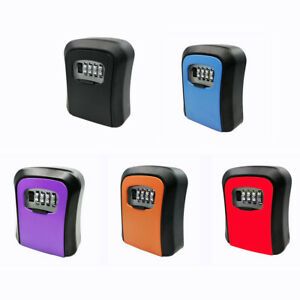 Password Key Lock Box Wall Mounted Zinc Alloy Key Box Weatherproof 4 Digit F7Z3