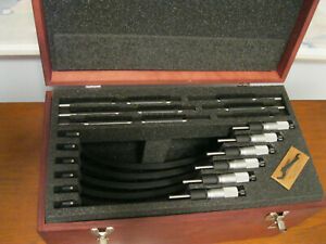 STARRETT 436.1 MICROMETER SET 6&#034;-12&#034; CARBIDE .001 NO ENGRAVINGS MACHINIST TOOLS