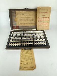 Starrett Webber Gage Block Set in Box 81 Pieces
