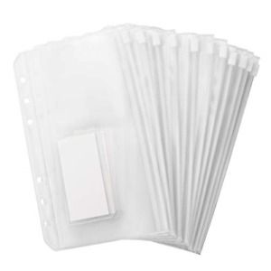 Sooez 12pcs Binder Pockets A6 Binder Zipper Folders, 6 Holes Zipper Binder with