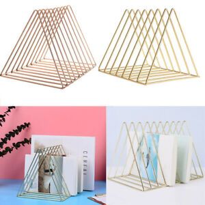 2Pcs Metal Desk Book Holder Modern Minimalist Bookshelf for Home Office