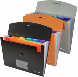 7 Pockets Accordion File Organizer, 3Pack Expanding File Folders for Document