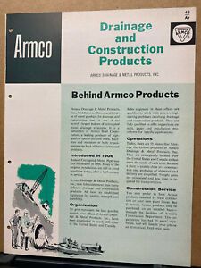 Vtg Armco Drainage &amp; Metal Products Trade Catalog ~ Asbestos-Bonded Pipe 1959