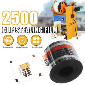 2500 Cups Roll Clear Sealer Film for Automatic Drink Milk Tea Sealing Machine