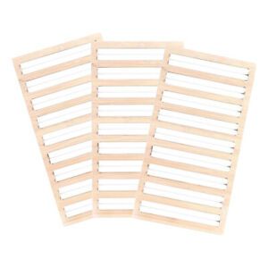 3pcs Bamboo Wooden Jewelry Display Plate Ring Earring Storage Stand for Shop