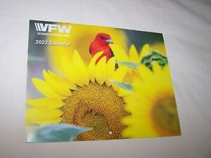 Veterans of Foreign Wars 2022 Wall Calendar Birds; New