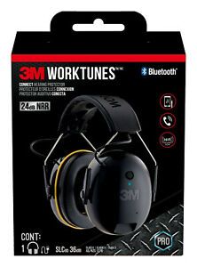 3M WorkTunes Connect Hearing Protection Headphones Noise Cancellation Bluetooth