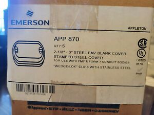 Appleton APP 870 2-1/2” to 3” Steel FM7 Blank Conduit Body Cover Wedge Clip