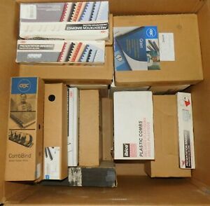 NEW 40+ lbs GBC MULTI COLOR COMBBIND SPINES PLASTIC COMBS PRESENTATION BINDINGS