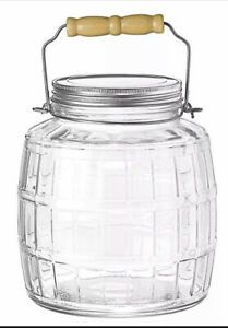 Anchor Hocking 85728 1 Gallon Brushed Aluminum Lid Barrel Jar