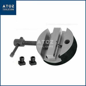 80 mm Round Vise Vice for 3&#034; &amp; 4&#034; Rotary Table + 2 Fixing Tee Nut-Milling