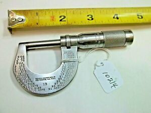 Brown &amp; Sharpe No. 13 Machinists (0 - 1&#034;) Micrometer, .0001&#034;, Steel Anvil, USA
