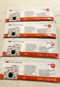 *4 Packs!* 3M 2660-5 Red Dot Electrodes Repositionable Monitoring Case Of 20