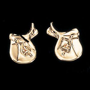 Exselle 246096 English Saddle Earrings Gold Plate