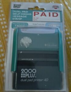 COSCO 2000 PLUS DUAL PAD SELF INK MESSAGE STAMP PAID
