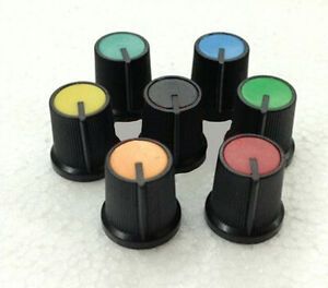 Hot 10PCS Fad Face Plastic for Rotary Taper Potentiometer Hole 6mm New Knob $Lje