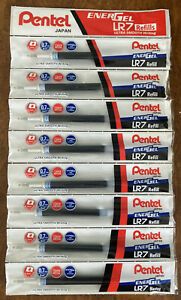 Pentel LR7 Refills for EnerGel Gel Pen, 0.7mm Metal Tip, Blue Ink, Pack of 6