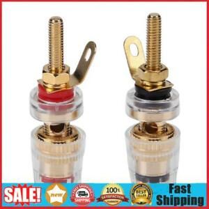 2pcs 4mm Brass Speaker Amplifier Binding Posts Terminals for Banana Plugs