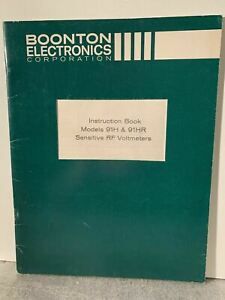 Vintage Boonton Model 91H &amp; 91HR Sensitive RF Voltmeters INSTRUCTION MANUAL BOOK