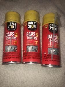 3 Cans  Dow Great Stuff Gaps &amp; Cracks Expanding Foam Sealant Insulation 12oz