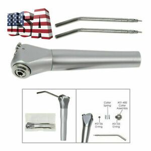 US Dental 3 Way Air Water Spray Triple Syringe Handpiece + 2*Nozzles Tips Tube