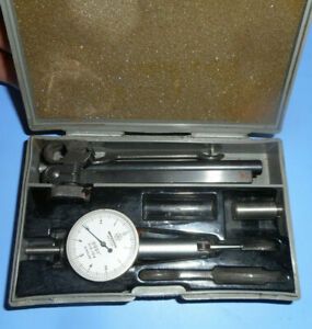 Mitutoyo Dial Indicator No. 513-104 Jeweled .0001&#034; w/ Holder, Clamp, Bar &amp; Case