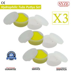 3X Dental Teeth Hydrophilic Impression Silicone Tubs Putty quick setting mould