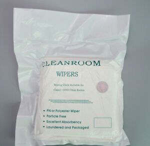 100pcs 9&#034;x9&#034; 140g Dust-Free Cleaning Wipes Microfiber Lint-Free Cleanroom Wipers